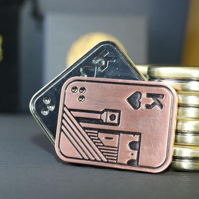 1 Stück Poker EDC Metall Fidget Spielzeug Metall Poker Push Card Slider Stressabbau Spielzeug Fidget Haptische Münze Büro Schreibtischspielzeug Erwachsenen Geschenke