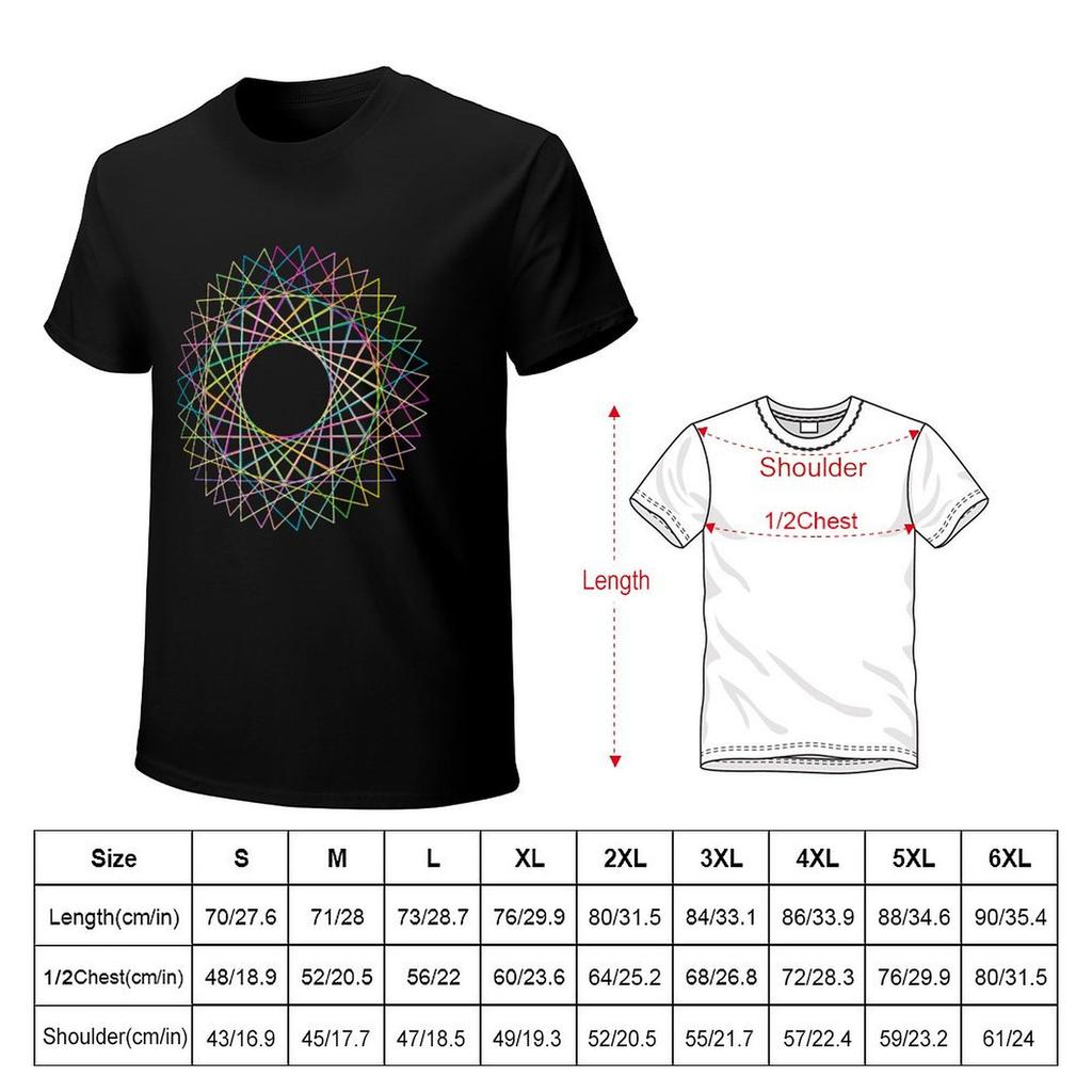 Triangle Circle TShirt korean fashion plus size clothes mens shirts graphic tee