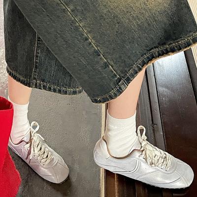 Lightweight Sports Retro Versatile Flat-soled German Training Shoes Spring Soft-soled Lightweight Board Shoes Little White Shoes