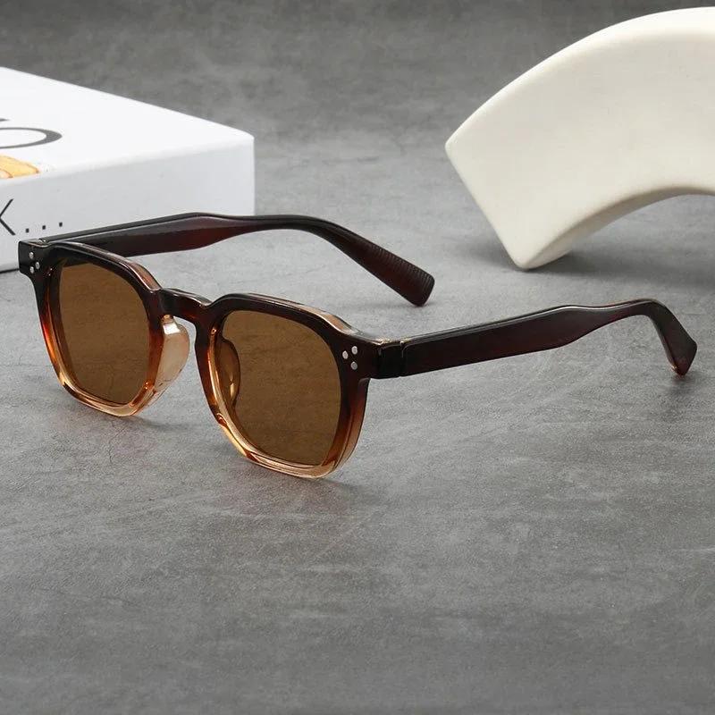 New Retro Square Men Sunglasses Shades Outdoor Uv400 Protection Fashion Eyewear For Sunscreen Travel Cycling Sun Glasses