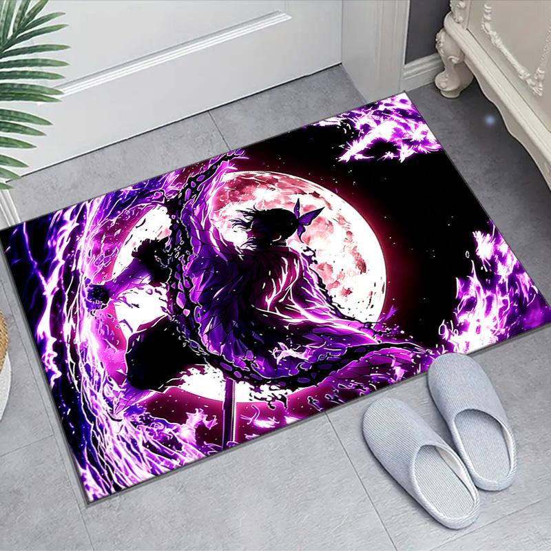 Kochou Shinobu Design Area Rug - Non-Slip, Soft & Cozy Floor Mat for Living Room, Bedroom, Office - Indoor/Outdoor Decorative Carpet