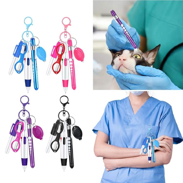 Multifunktionales Krankenschwestern-Stift-Schlüsselanhänger-Set für bequemes Schreiben und schnellen Zugriff im medizinischen Bereich, täglicher Freizeitgebrauch