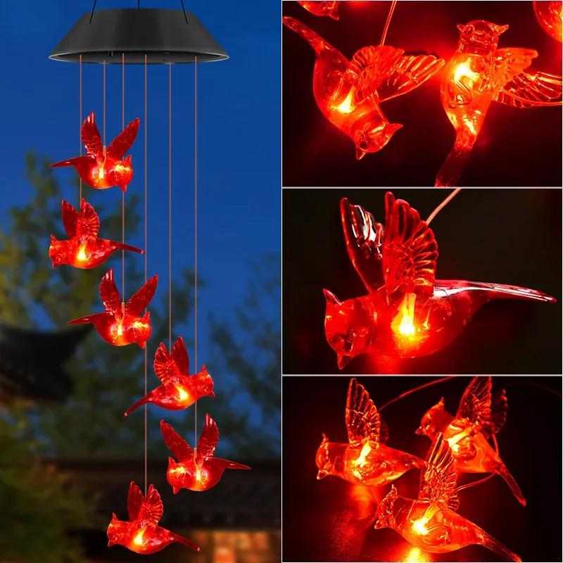 

Уличный подвесной светильник Wind Bell Lamp на солнечной батарее Bee Wind Chime Уличный подвесной светильник для сада