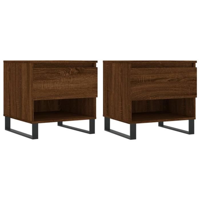 VidaXL Coffee Tables 2 Pcs Brown Oak 50x46x50 Cm Engineered Wood 830939
