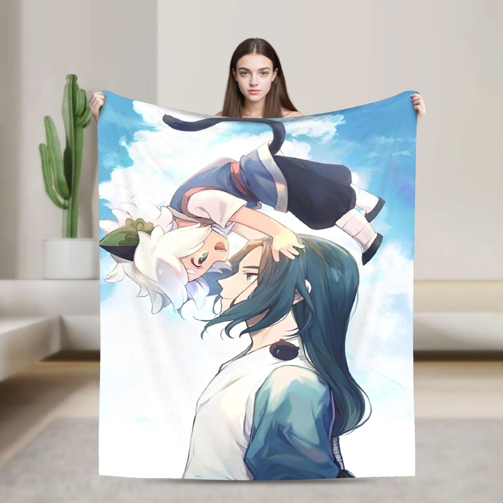 The Legend Of Hei Anime Blanket  Camping Flannel Throw Blanket For Living Room Soft Custom Quality Bedspread Birthday Present