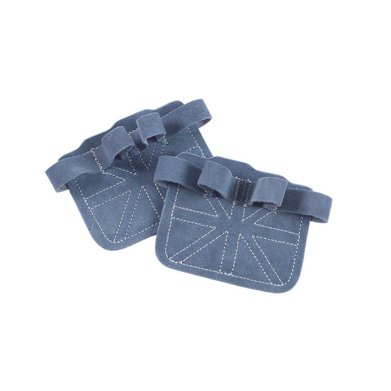 Square Cowhide Four-Finger Non-Slip Fitness Hand Protector for Pull-Ups - Unisex and Anti-Callus Design