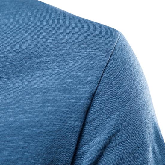 T-shirt da uomo con scollo a V, maniche corte, texture morbida, tinta unita, semplice maglione top, streetwear