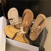 Platform-soled Boken Shoes, Kangaroo Bag Head Half Slippers, Women's Summer Wear 2025 New Autumn One-pedal Boken Single Shoes Sandals