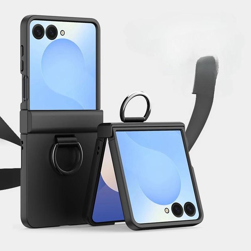 Samsung Galaxy  Z Flip  7 6 5 4 3 ZFlip7 FE All Inclusive Hinge ProtectiveShockproof Cover Ring Folding Phone Case