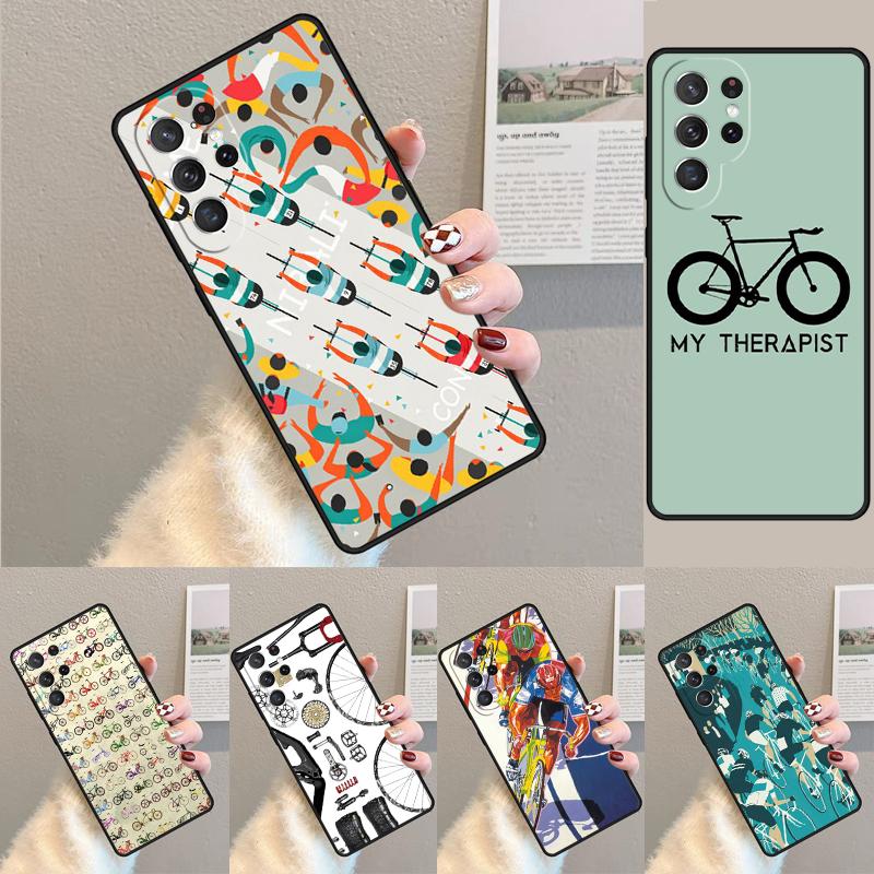 Fietsen Hartslag Fiets Telefoonhoesje voor Samsung Galaxy note 10 pro S26 Ultra S23 S24 FE S25 S21 S22 PLUS schokbestendige Cover