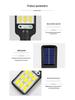 Solar LED Wall Light with Remote, COB Sensors, Waterproof for Outdoor Use