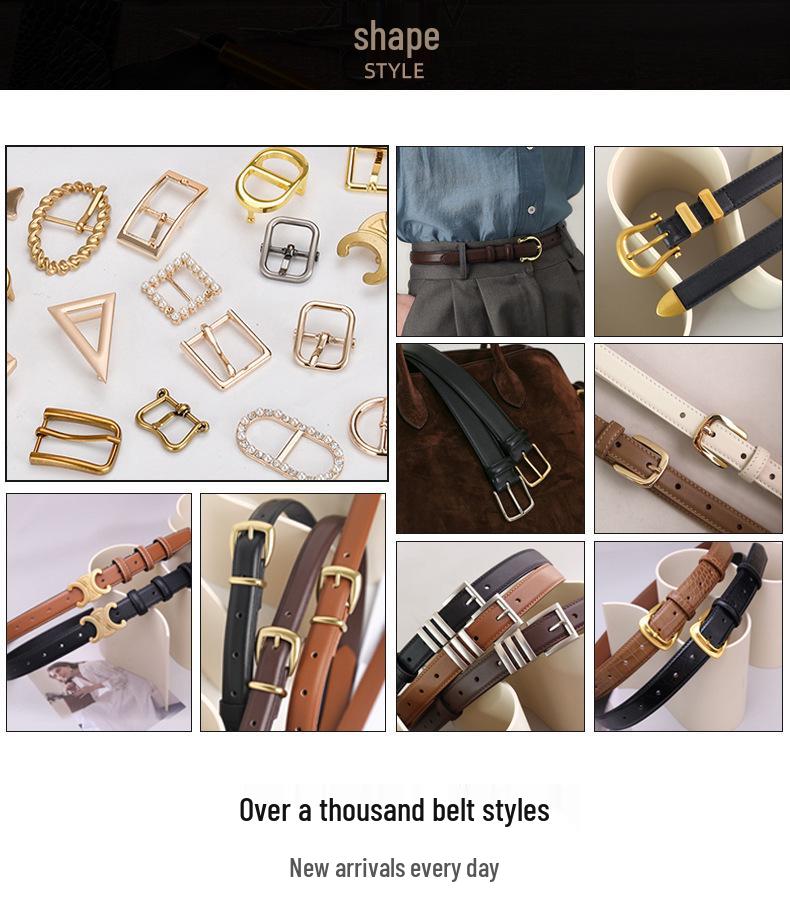 2024 Men's Genuine Leather Automatic Buckle Belt - Versatile Vegetable Tanned Cowhide for Business Style