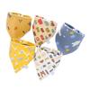 5Pcs Saliva Towels Cartoon Pattern Water Absorbent Double-layer Baby Bandana Drool Bibs for Infant Accessories