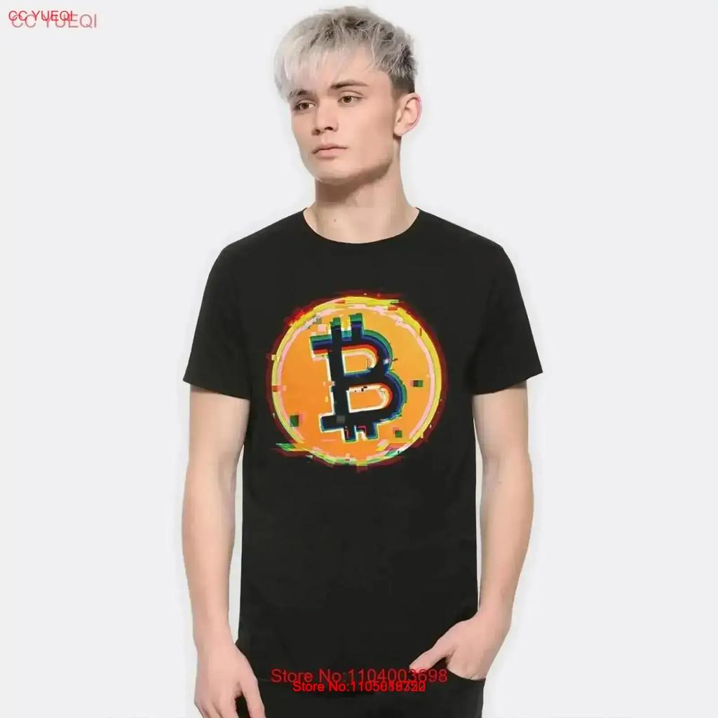 Bitcoin Glitch Logo T Shirt Unisexs And Unisexs Sizes Btc 89668 Vintage Designer Clothes Casual Homme Streetwear Vintage