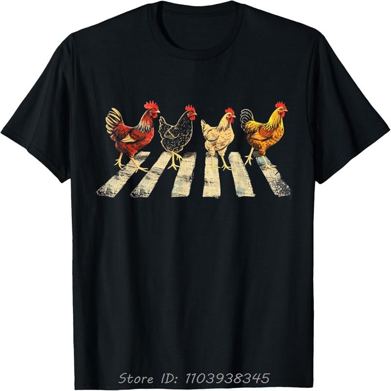 Chickens Crossing Road Parody Lover Gift T-Shirt Oversized Unisex Tshirt cotton T Shirt Fitness Tees Streetwearunisex Clothing
