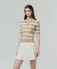 Sergio Tacchini W Fresca Knit Cable Short Sleeve Polo