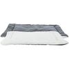 Matelas - TRIXIE - Farello - Peluche/Tissu - 70 × 55 Cm - Blanc-Gris/Gris
