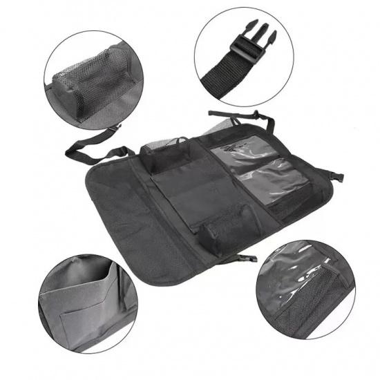 Autositz Aufbewahrungsorganizer Multifunktional Oxford Stoff Auto Rücken Mehrfachtasche Aufbewahrungstasche mit Touchscreen Tablet-Halter