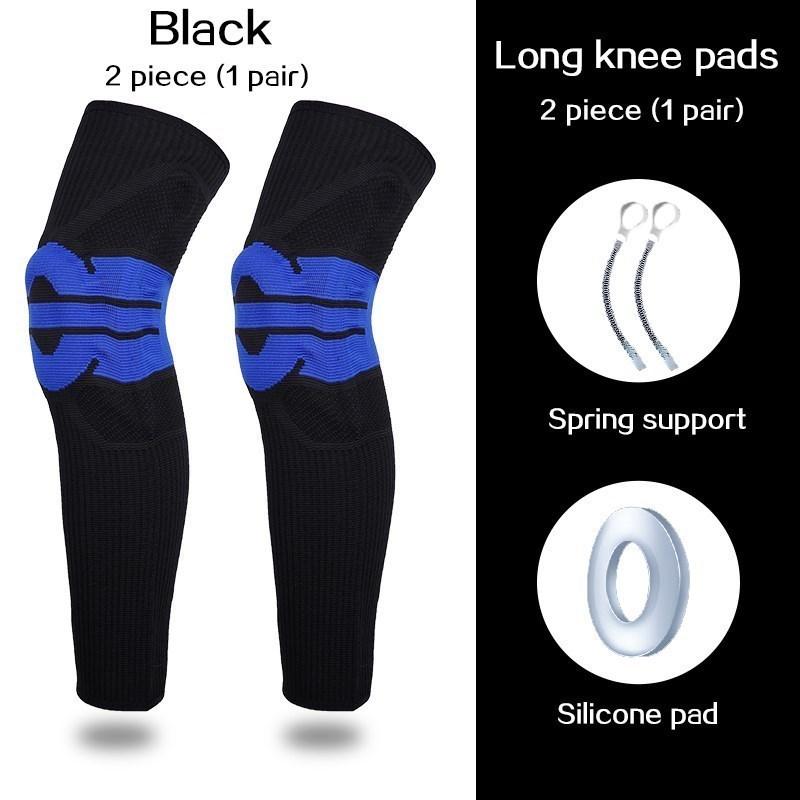 2PCS Elastic Silicon Padded Basketball Knee Pad Support Patella Brace Kneepad Fitness Gear Volleyball Sport Protector