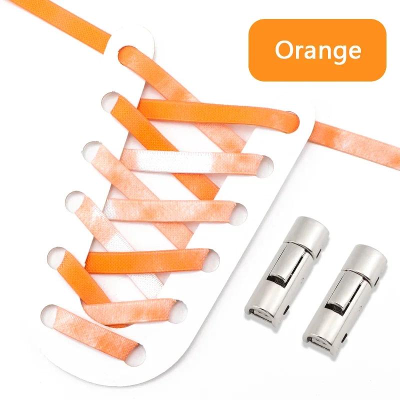 No Tie Shoelaces For Sneakers Elastic Shoe Laces Rainbow Precision Organization Metal Buckle Lock Lazy Shoelace Flat 17 Colors