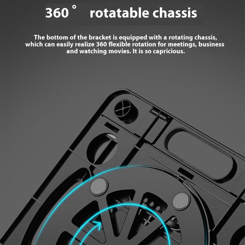 Laptop Stand for Desk Portable and Adjustable Laptop Rack with 360 Degree Rotating Base Holds Laptop Notebook Home
