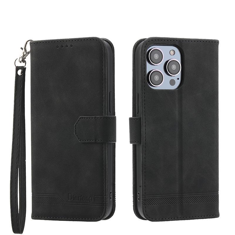 Foreign Trade Flip Card Protective Case, Suitable for Iphone15 Mobile Phone Leather Case Samsung Skin-sensitive Magnetic Suction Sharp MOTO