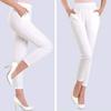 Calças de Verão de Linho com Cintura Elástica para Mulheres - Estilo Casual para Mães de Meia-Idade e Idosas