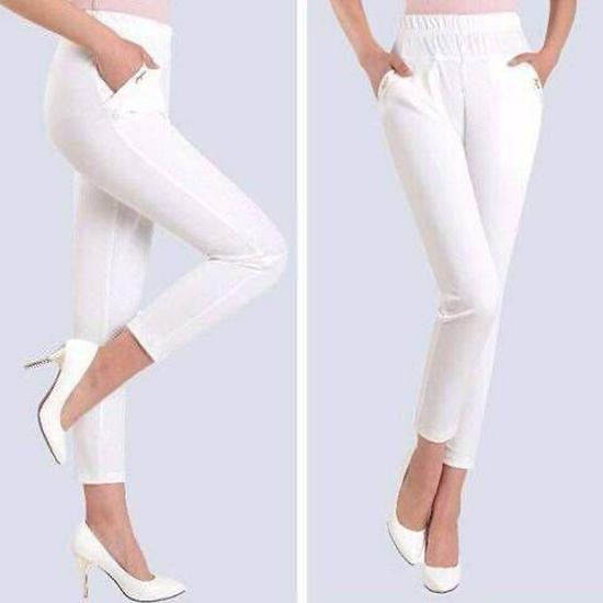 Calças de Verão de Linho com Cintura Elástica para Mulheres - Estilo Casual para Mães de Meia-Idade e Idosas