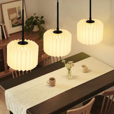 Pendant Light - NETTLIFE - 3-light Pendant Light - White Paper Lampshade - G9 Compatible - Scandinavian
