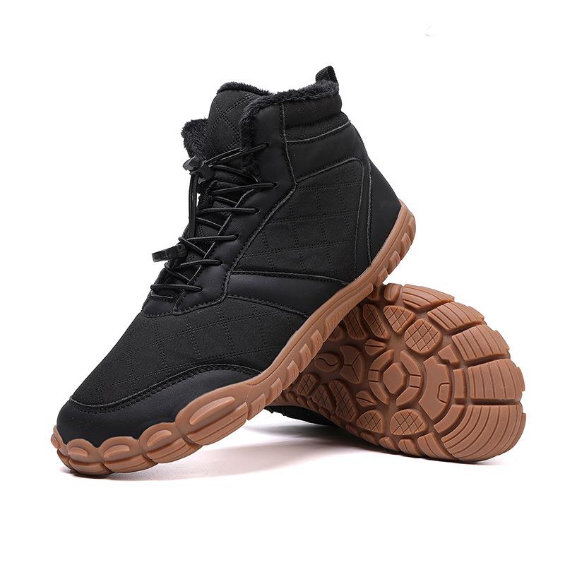 Autumn and winter outdoor five-finger snow boots cotton shoes men and women couples waterproof piled thickened mountaineering cotton boots