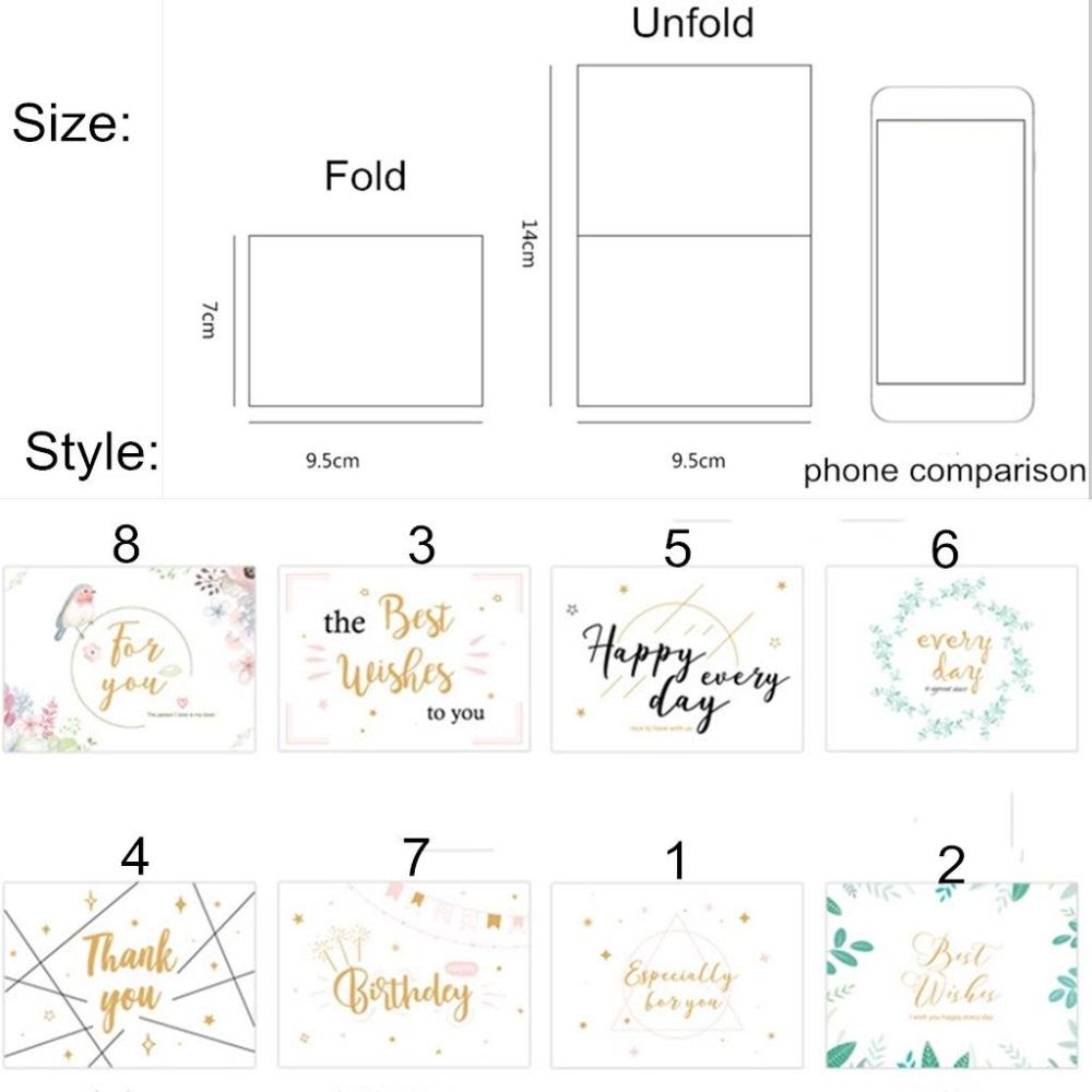 Best Wishes Package Inserts Happy Birthday Thanks Card Happy New Year Christmas Greeting Card