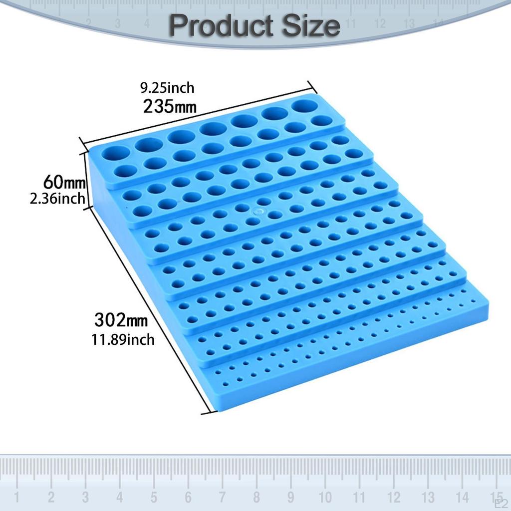 Milling Tool Storage Box Organizer Professional Multifunctional 187 Hole Screwdriver Bit Dispenser
