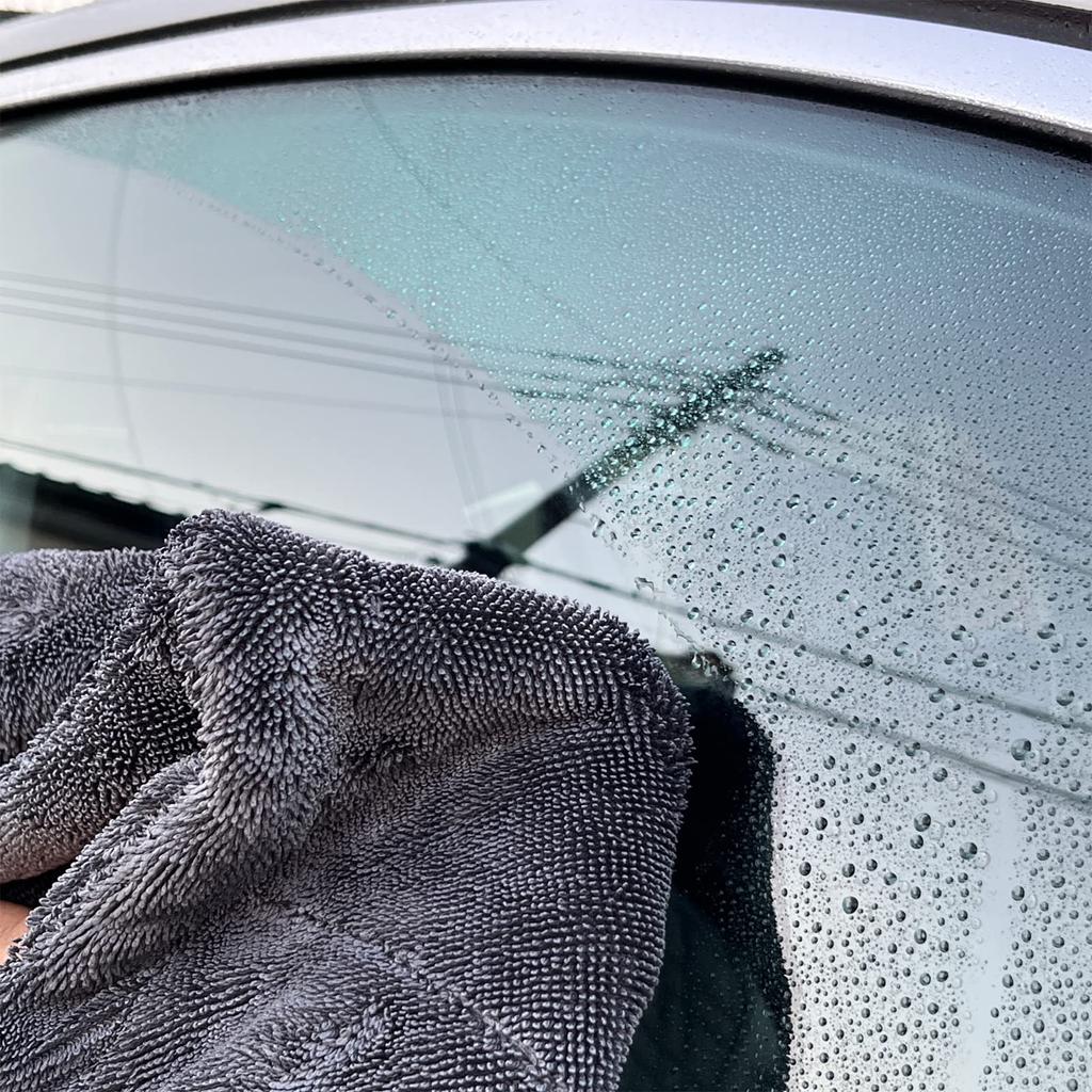 SHSCLY Microfiber Car Wash Super Absorbent Dryer Can Be Used On Both Large 1 Piece Towel, Cloth, Sides, Thick, Gray, 90x60cm,