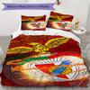S.L. Benfica Pattern Bedding,Quilt Set Quilt Cover Pillowcase Home Birthday Gift(1 * Duvet Cover + 2 * Pillowcase, Without Core)_lx