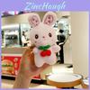 Charming And Fluffy Space Bunny Keychain In White And Blue For Stylish Backpacks