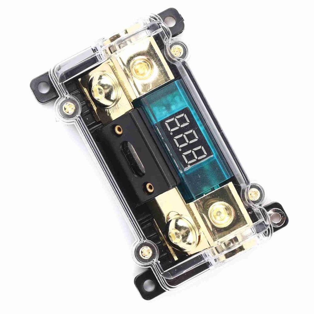 Car Audio Power Fuses Holder Stereo Distribution Block Box Digital Display(250A )