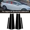 6pcs/set Glossy Black Window Door Deal B C Pillar Post Cover Sticker For Jaguar XF Sportbrake 2008-2015