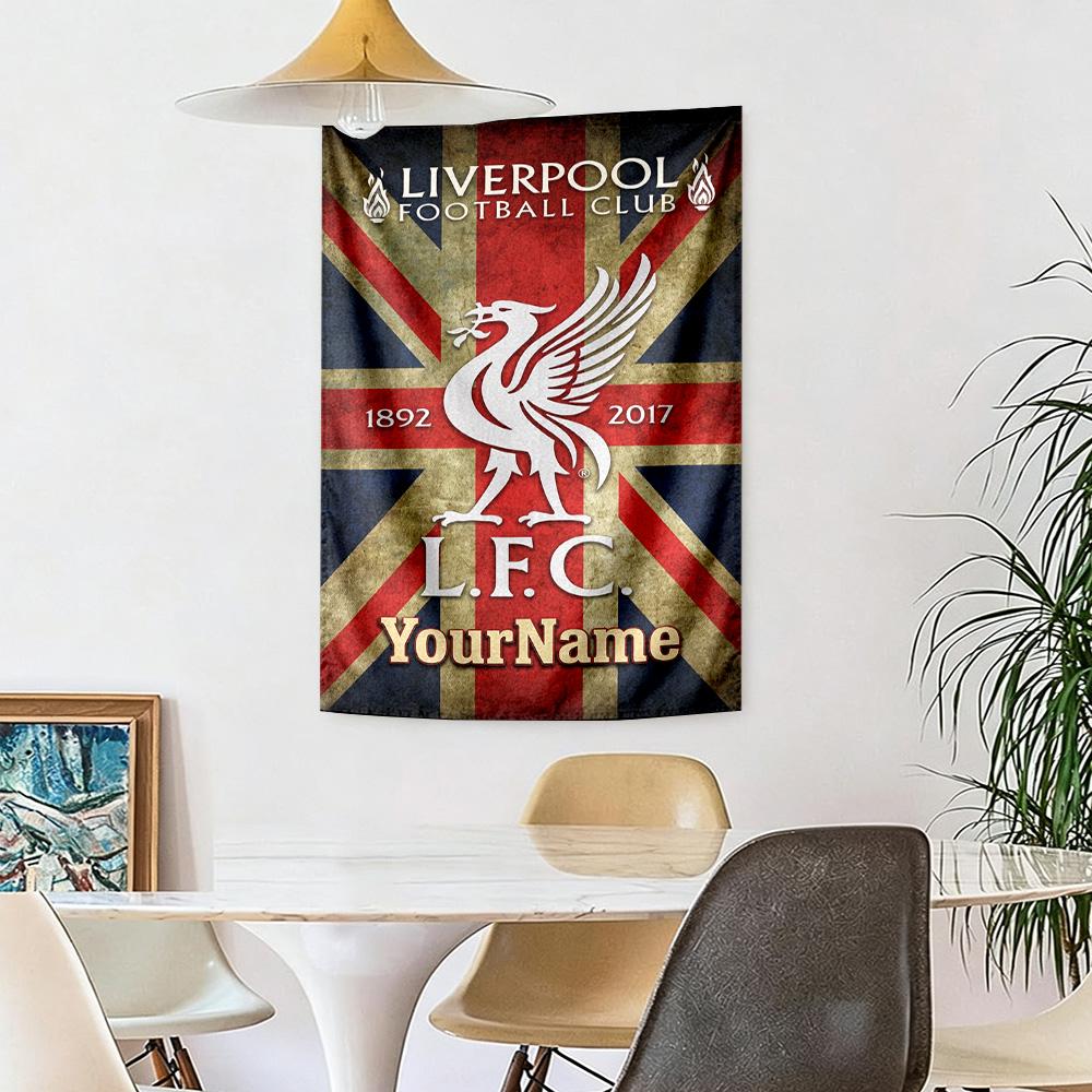 Liverpool Custom Ditt Navn Vægdekoration Vægtæppe Kunst Til Kæledyr Mindesmærke Fødselsdag Bryllupsfest Baggrund Familiegave