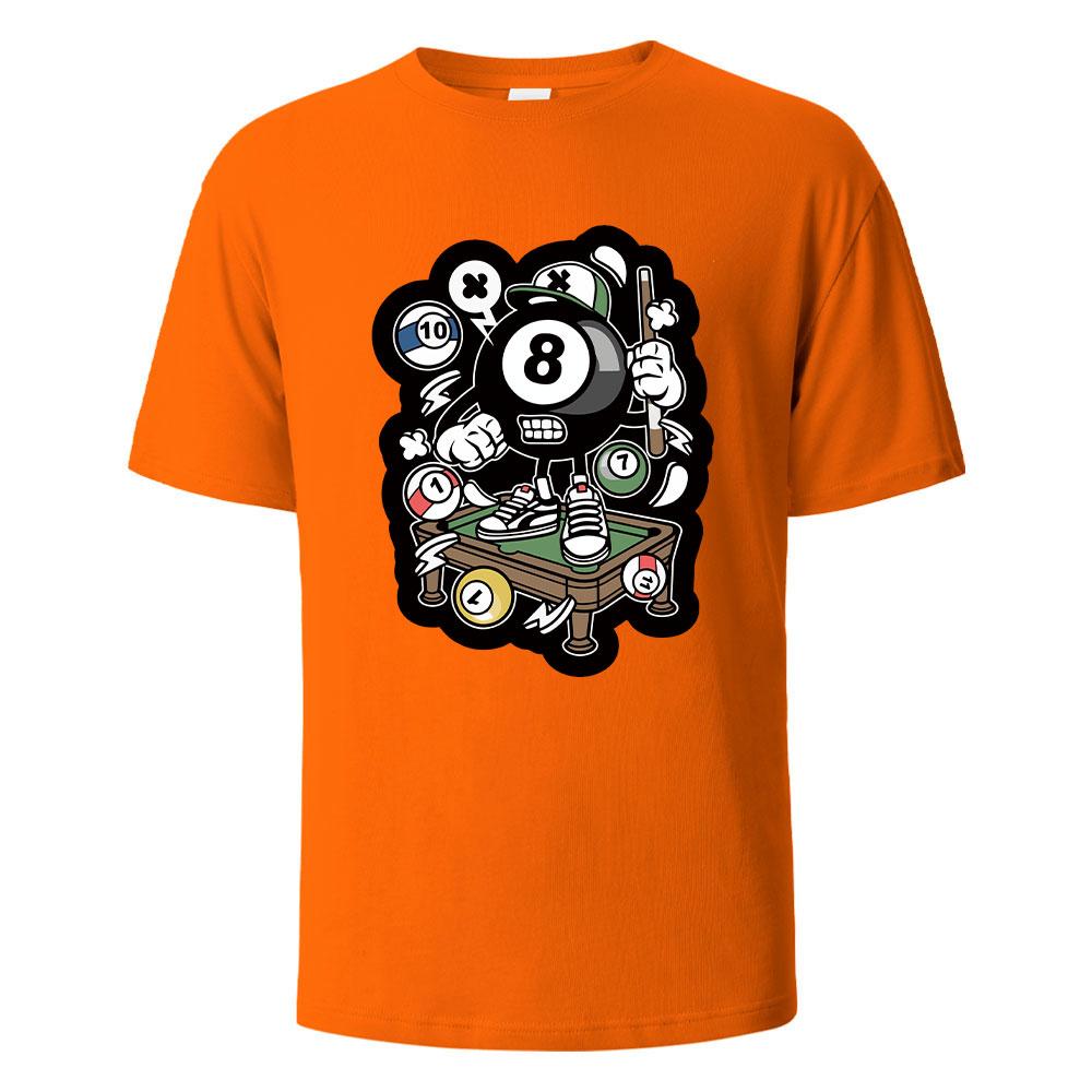 Snooker Balls Graphic Printed Mens TShirts 100 Cotton Breathable Comfortable Tops For Men Summer Oneck Oversize Men Clothing
