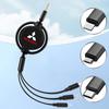 Car 3 in 1 USB Cable Type C Micro USB Fast Charging Cable For Mitsubishi Pajero Sport Outlander ASX Lancer