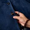 Corduroy Vintage French Work Business Size M [karaku] Indigo-Dyed Jacket, Blazer, Casual, Men's Outerwear, Spring, Autumn, Winter,