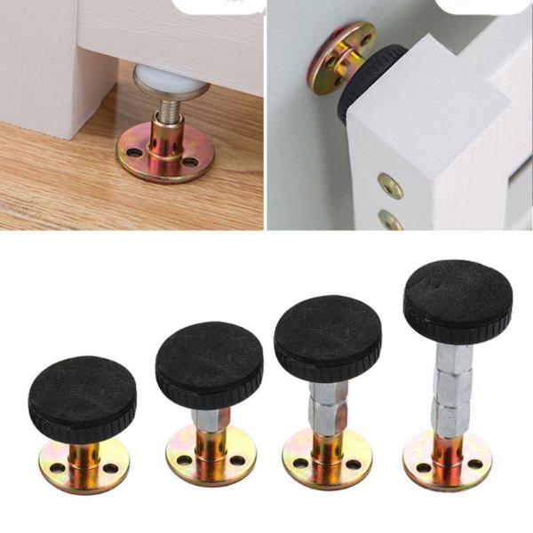 Furniture Fixed Bracket Adjustable Metal Wall Bed Stabilizer Self-adhesive Door Stopper Anti-shake Hardware