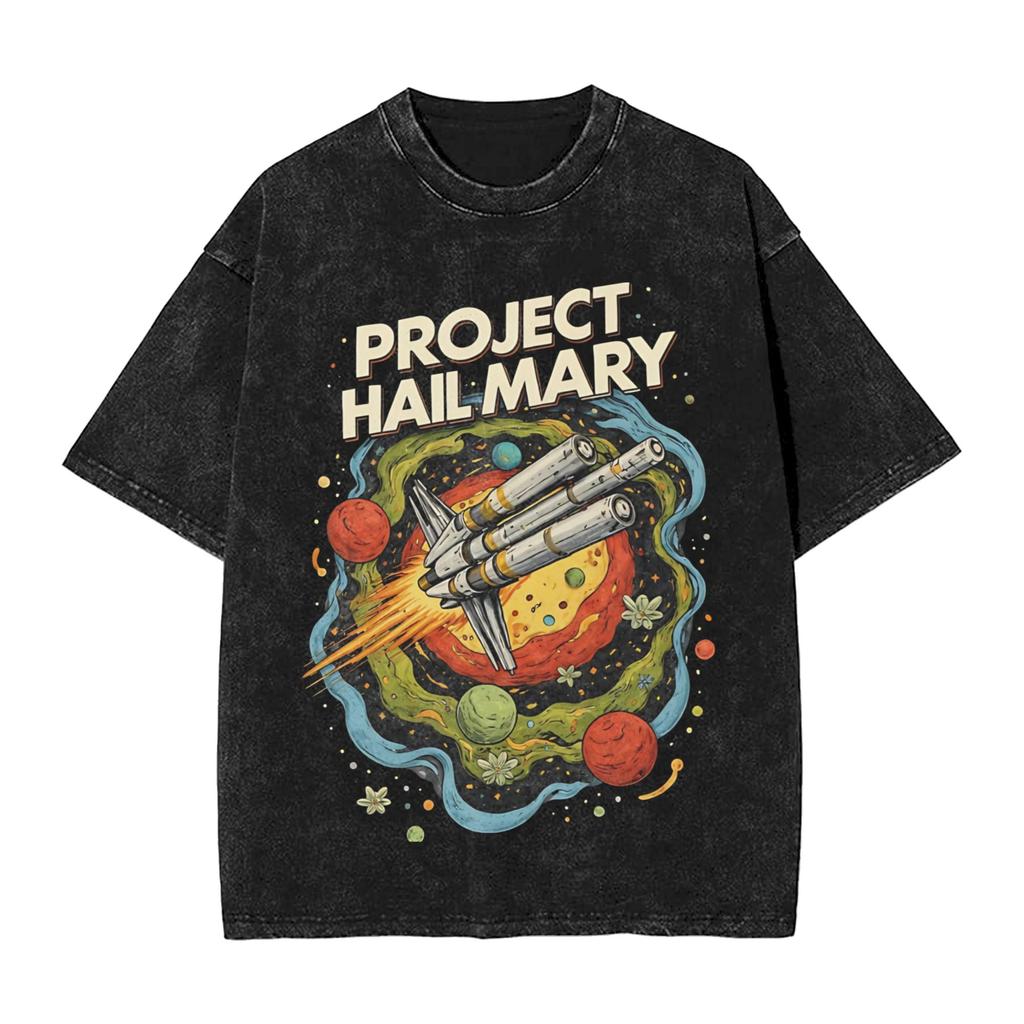 Streetwear T Shirt Believe In The Hail Mary Project Hail Mary Cotton T Shirts Fashion Tee Shirt For Male Summer Y2k Retro Tops