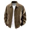 Jachetă de lucru pentru bărbați cu rever și buzunar retro - Casual, croială largă, pentru primăvară/toamnă
