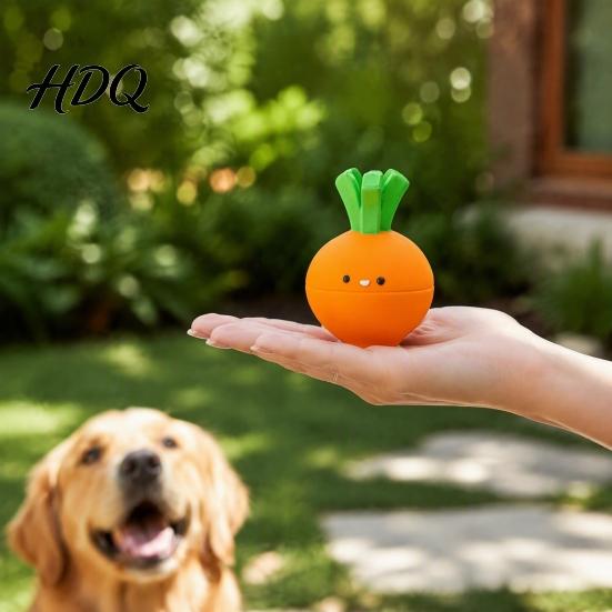Durable Rubber Puppy Toys Carrot Shape Squeaky Dog Toy Latex Interactive Pet Active for Home Elastic Chew Toy Small Dogs Boredom Relief And Training