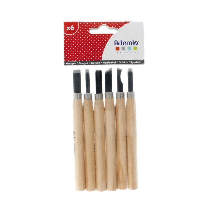 Set de 6 gouges pour réaliser vos tampons
