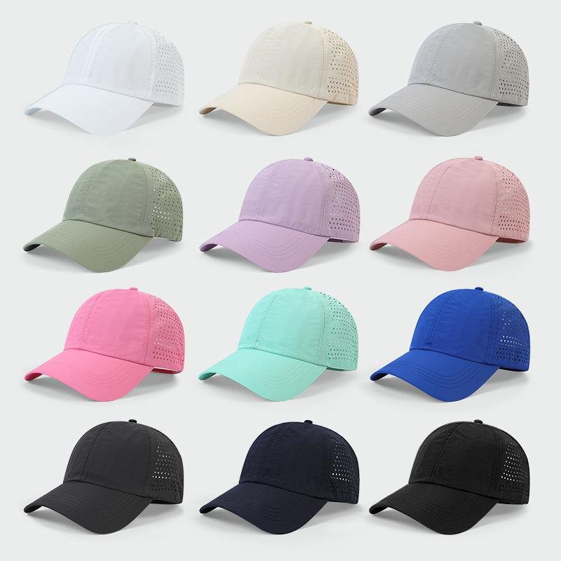 Lightweight UV Protection Baseball Cap Women Summer Quick-Dry Mesh Hat Ponytail Opening Comfy Unisex Hat