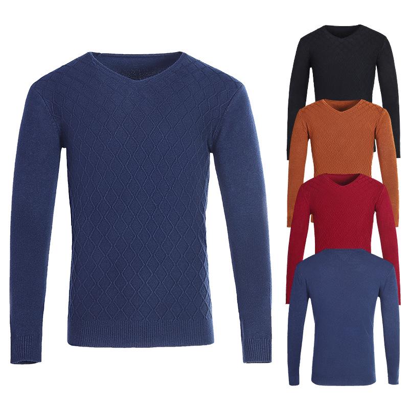 Men's Korean Style Slim Fit V-neck Autumn/Winter Sweater Knit Pullover