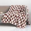 Checkerboard Lattice Throw Blanket Blue Yellow Green Pattern for Kids Boys Girls Birthday Gift for Bed Couch Sofa Blanket Soft