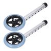 2pcs Universal Walker Wheels Stainless Steel Legs Rollator Accessories Walker Caster Wheels Replacement for Elderly Disabled